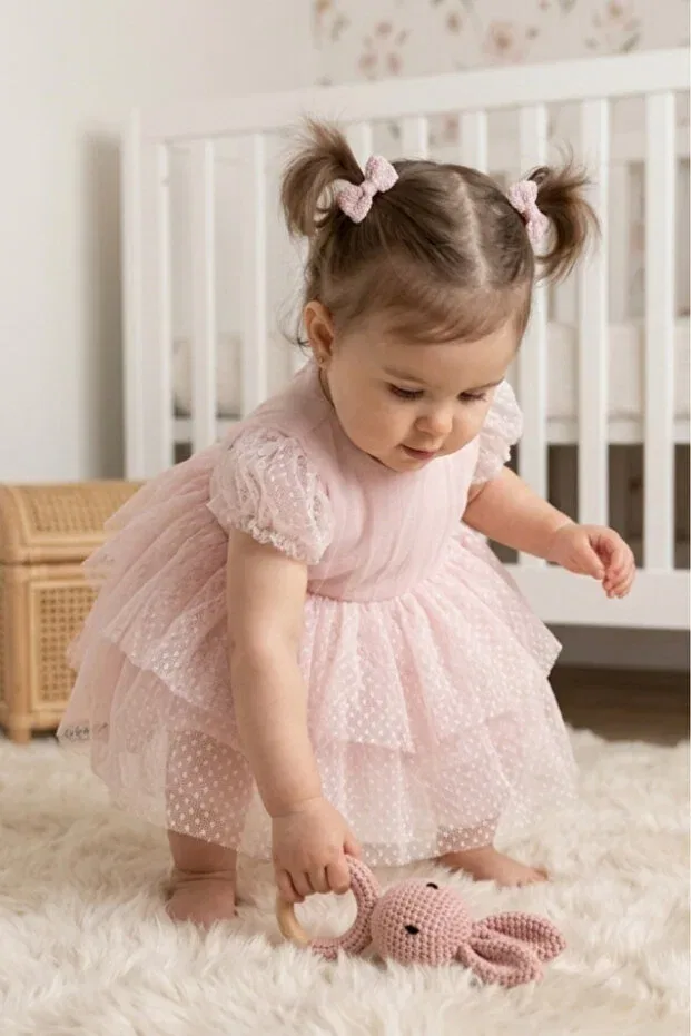 Детское платье для девочек с принтом Eray Kids, Pink — фото 3