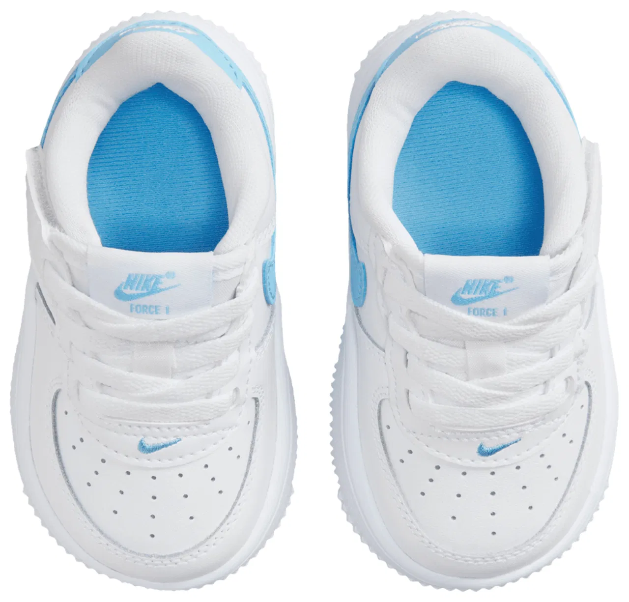 Детские кроссовки для мальчиков на липучке Air Force 1 Low EasyOn Nike, белый/синий — фото 4