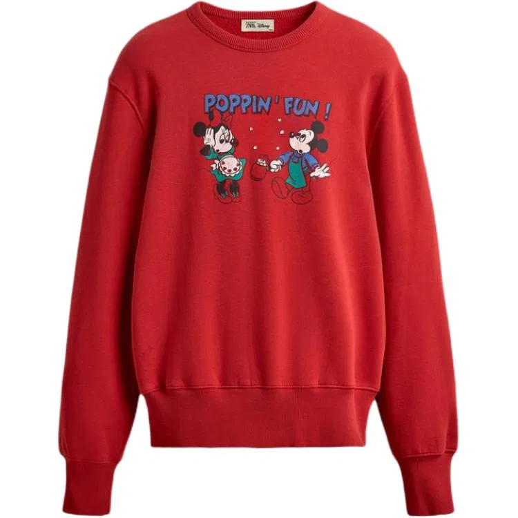 Мужская толстовка с принтом x Disney Harry Lambert FW25, ZARA, Red