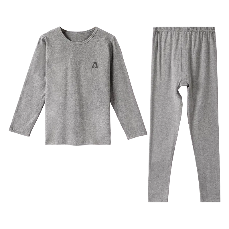 Детское белье с круглым вырезом Hodo Grade School Moderate Red Bean, Dark Heather Gray