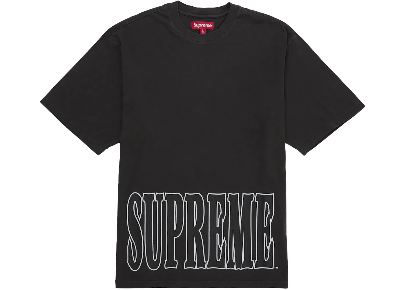 Мужская футболка с принтом Supreme Cracked Stretch Top, Washed Black