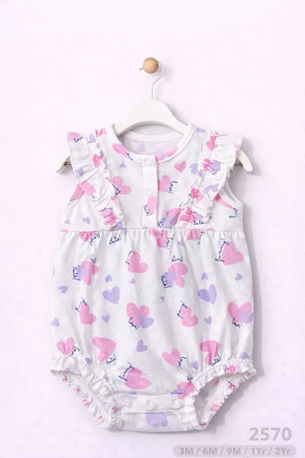 Детское боди для девочек с оборками For My Baby, White Lilac