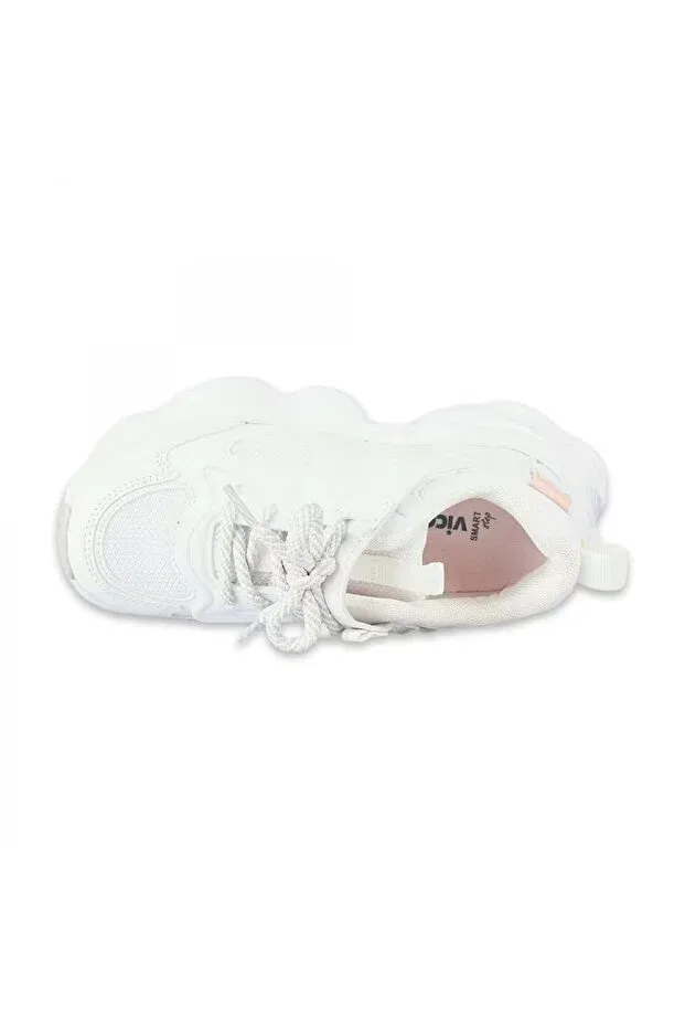Детские кроссовки для девочек с графическим принтом Vicco, 11 White/White — фото 3