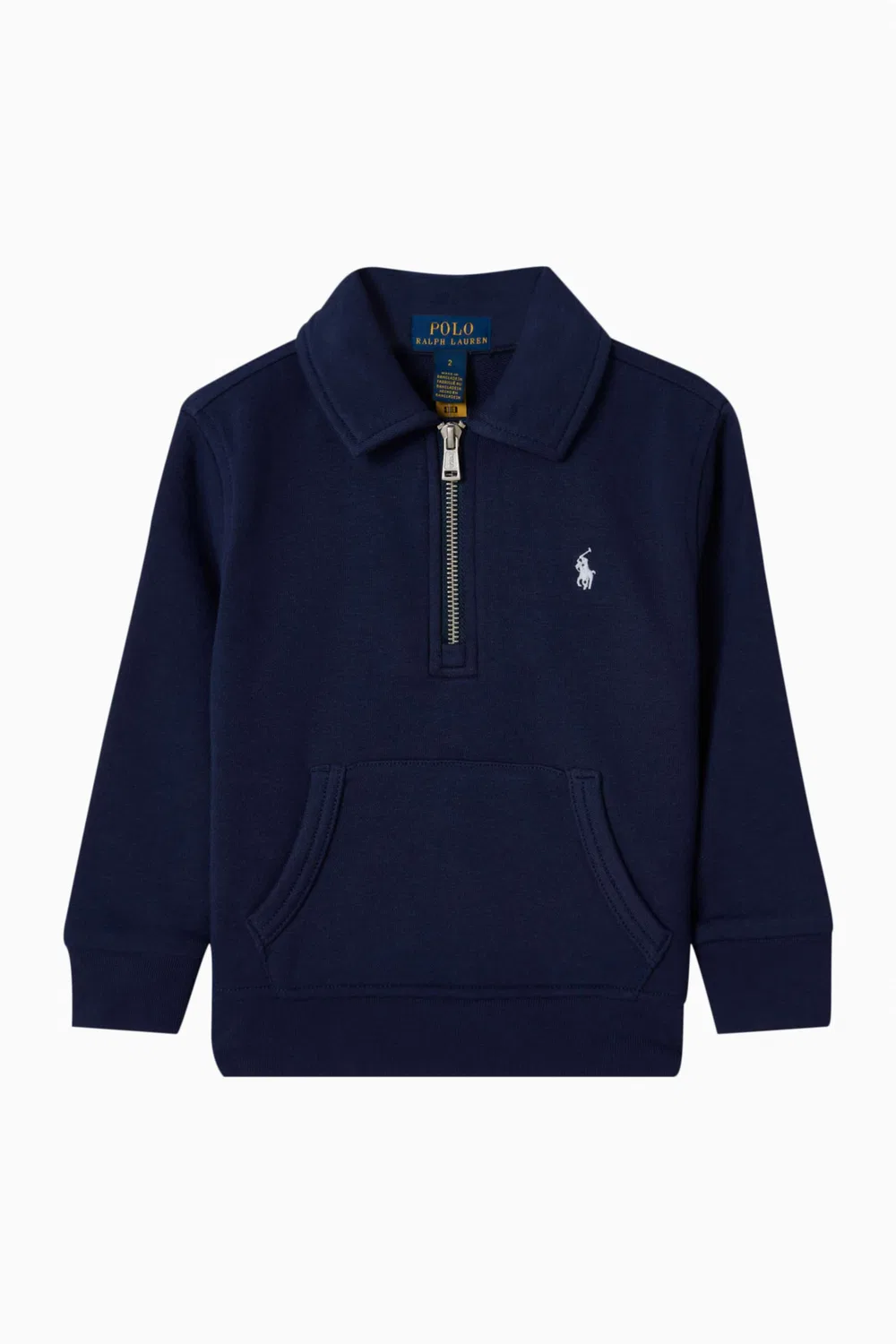 Свитшот на половину молнии хлопковый Polo Ralph Lauren