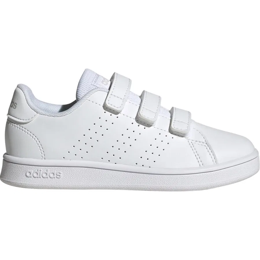 Детские кроссовки из искусственной кожи Advantage Court Lifestyle adidas, Бело-серый — фото 2