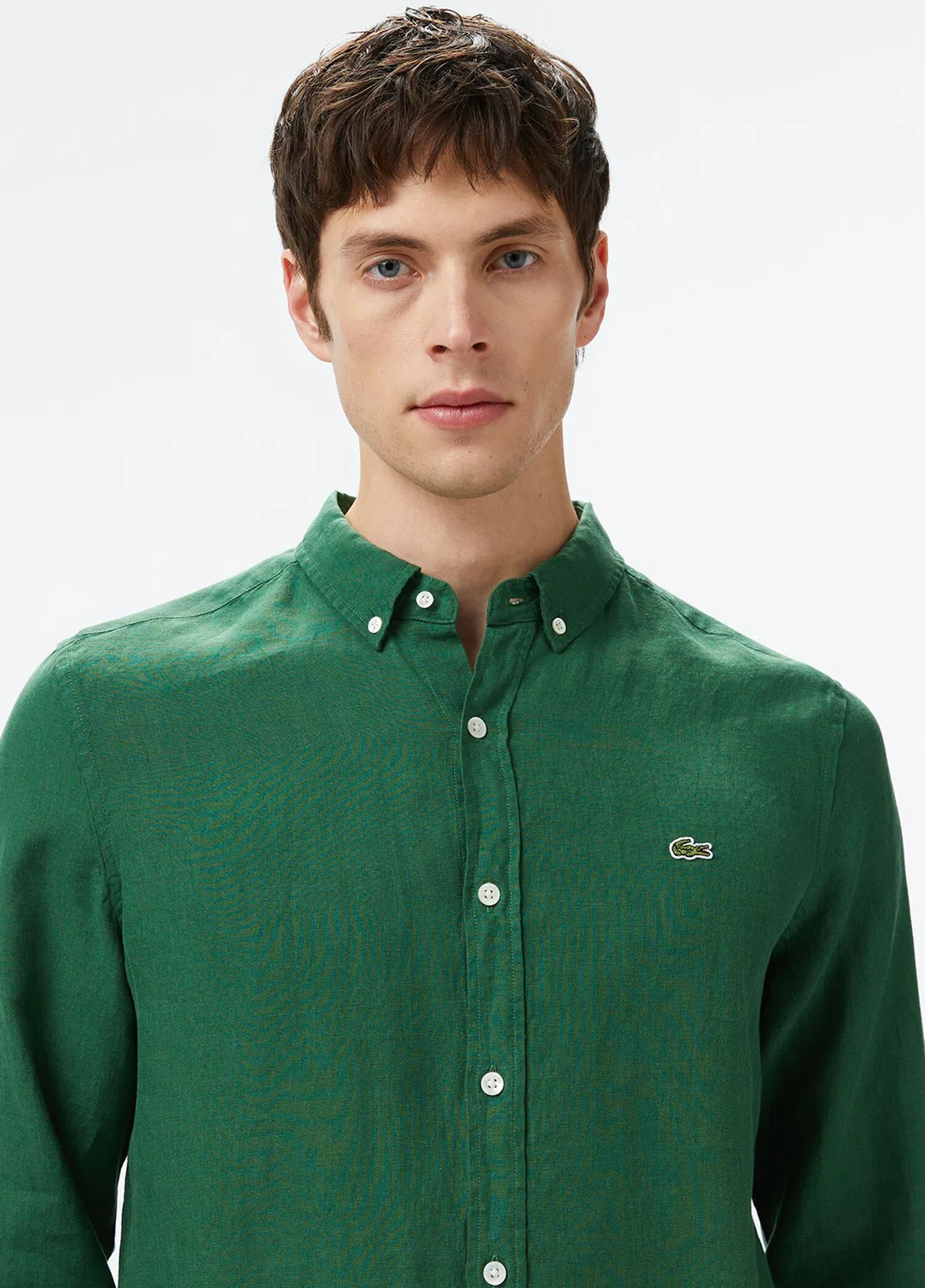 Рубашка Lacoste Regular Fit с длинным рукавом, темно-зеленый — фото 4