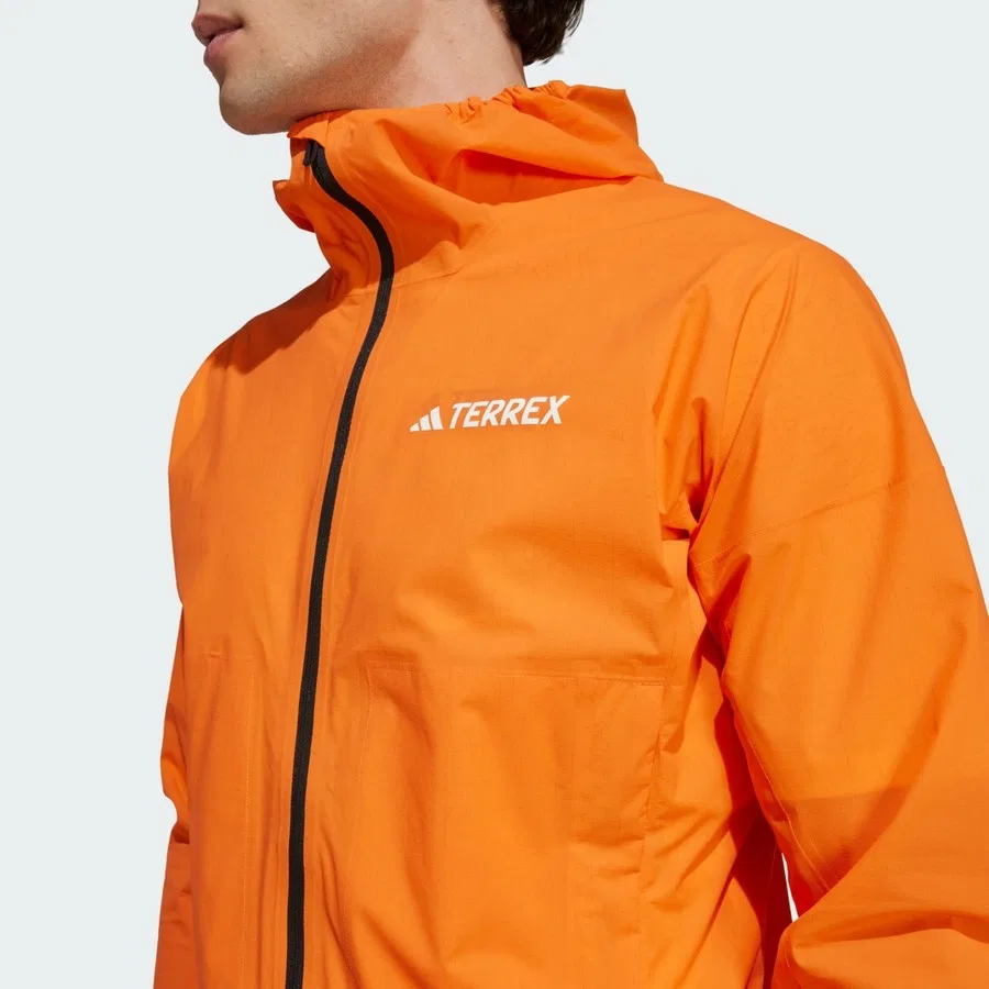 Ветрозащитная куртка с капюшоном Terrex Xperior 2.5 Layer Light Climaproof Jacket adidas, Оранжевый — фото 4
