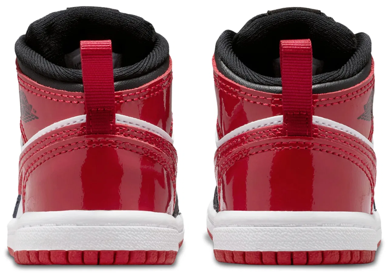 Кроссовки для мальчиков Jordan 1 Mid SE, цвет Black/Varsity Red/White — фото 3