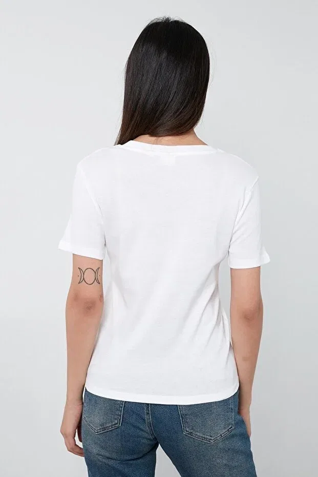 Женская футболка хлопковая Levi'S, White — фото 2