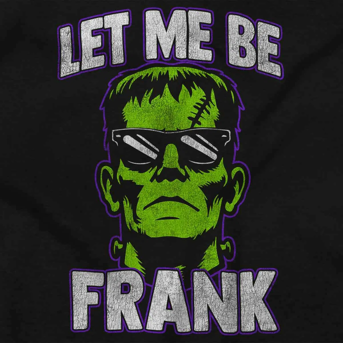 Детское боди с коротким рукавом Funny Halloween Let Me Be Frank Brisco Brands, Black — фото 2