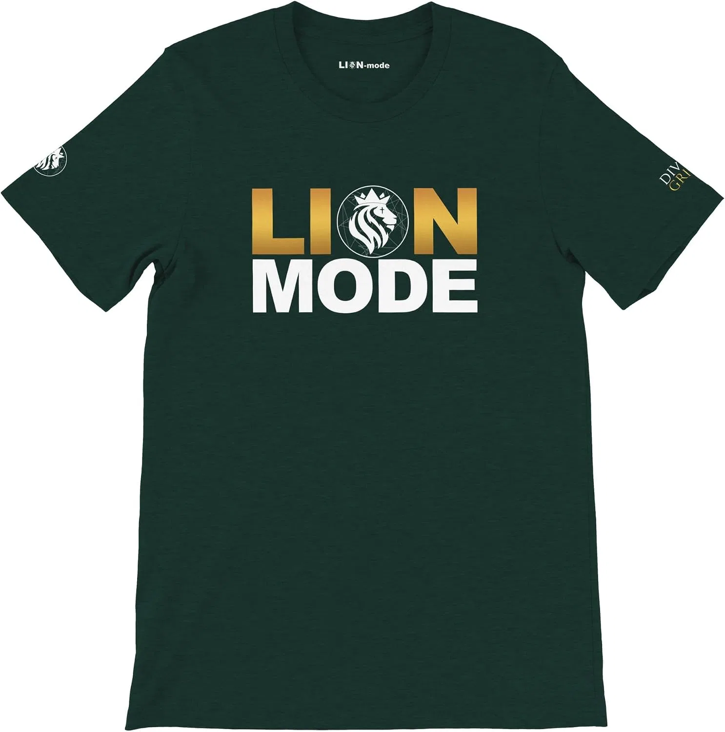 Футболка с принтом Lion-Mode Divine Grind, Heather Emerald