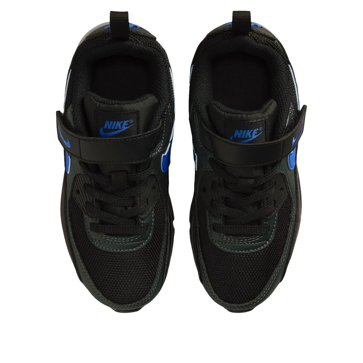 Детские кроссовки с текстильным верхом Air Max 90 'Black Dark Smoke Grey' Nike, Black/Dark Smoke Grey — фото 2