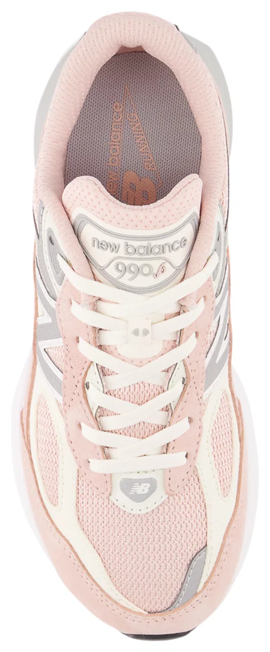 Кроссовки для девочек 990 New Balance, белый/розовый — фото 3