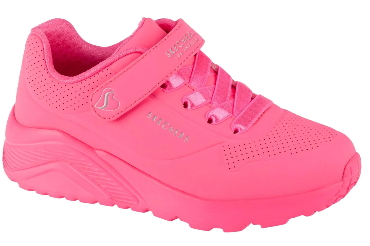 Детские кроссовки для девочек Skechers, Neon Pink Synthetic Trim