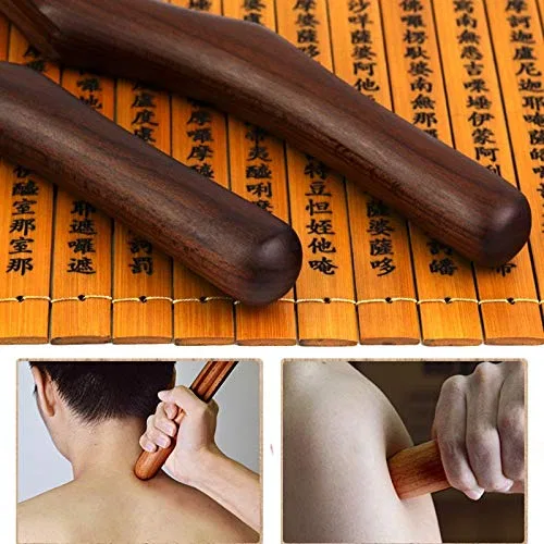 Массажер для тела Gua Sha, Wresetly, деревянный, 53 см — фото 3