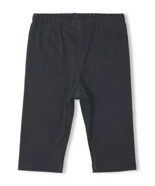 Детские леггинсы из денима 6/8 с принтом Crescent, Black