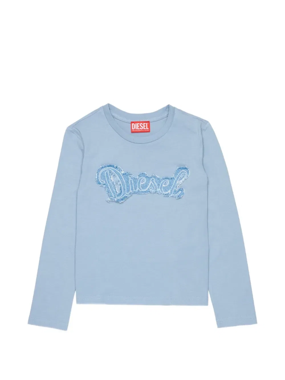 Футболка с длинным рукавом и логотипом-аппликацией Diesel Kids, синий