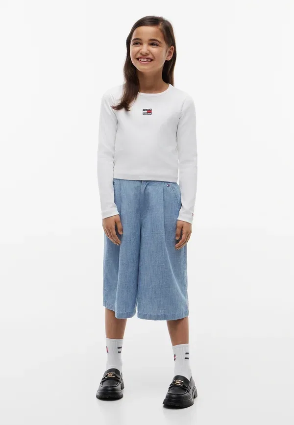 Футболка с длинным рукавом хлопковая Heritage flag Tommy Hilfiger white, белый — фото 2