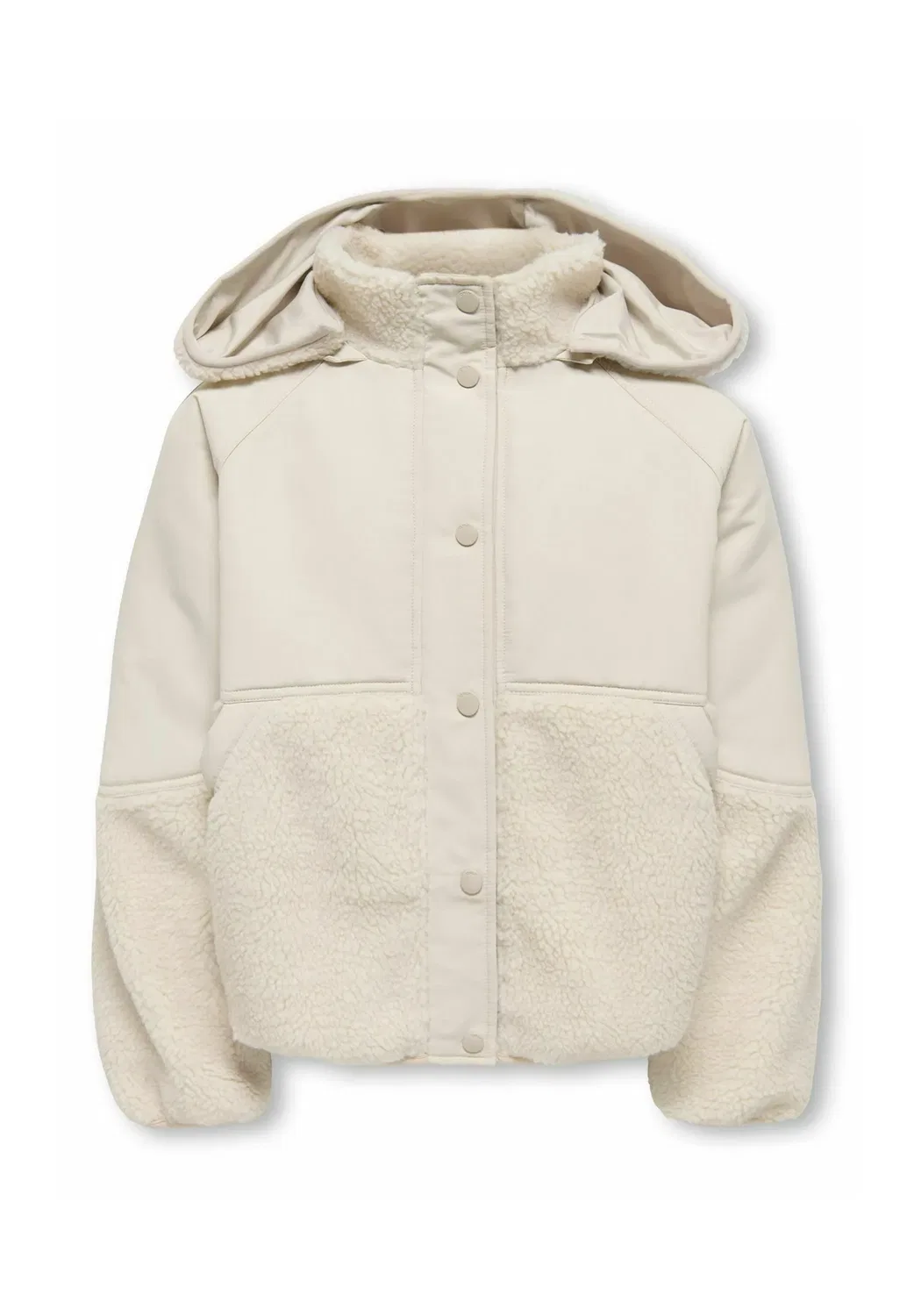 Куртка "Тедди" kognomi teddy jacket - флисовая куртка Only Girls, Silver Lining — фото 4