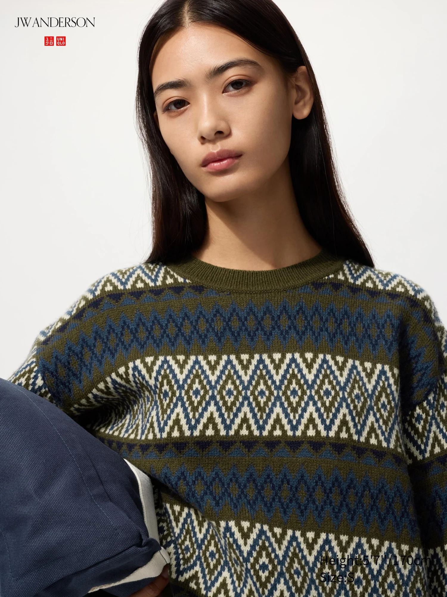 Свитер Uniqlo Fairisle, 56 оливковый