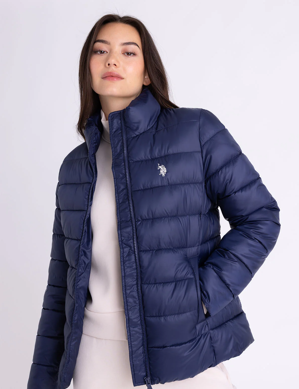 

Куртка U.S. Polo Assn Packable Channel Quilted, темно-синий