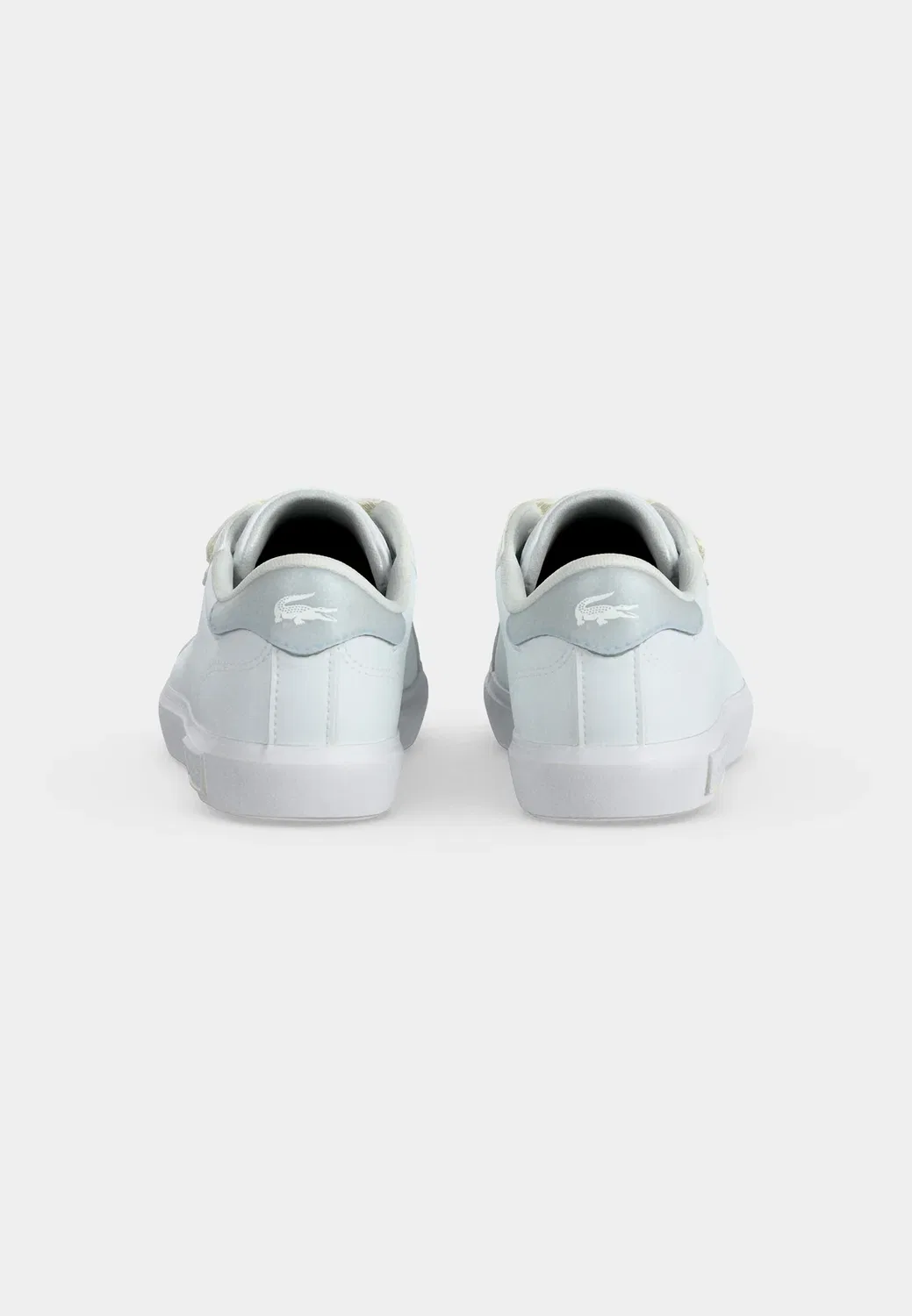 Детские кроссовки Powercourt унисекс Lacoste, White/Light Blue — фото 4