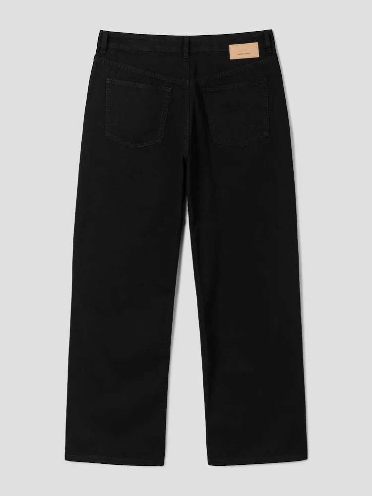 Широкие джинсы Wide Leg Jeans AMI PARIS, Black — фото 2