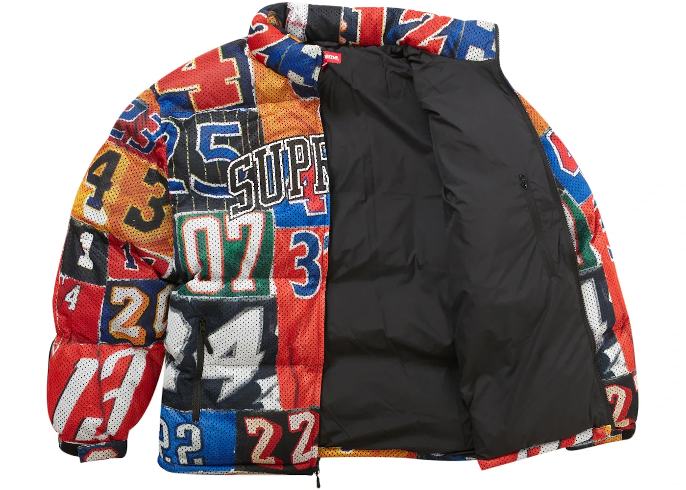 Мужская куртка-пуховик из сетчатого нейлона Supreme Mesh Jersey Puffer Jacket, Multicolor — фото 2