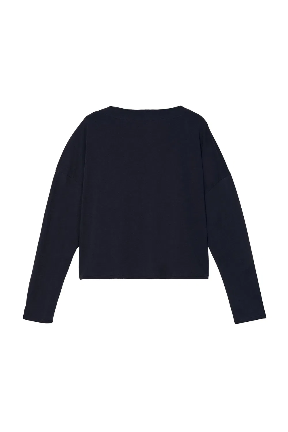 Укороченная футболка с длинным рукавом ZARA, Navy Blue — фото 4