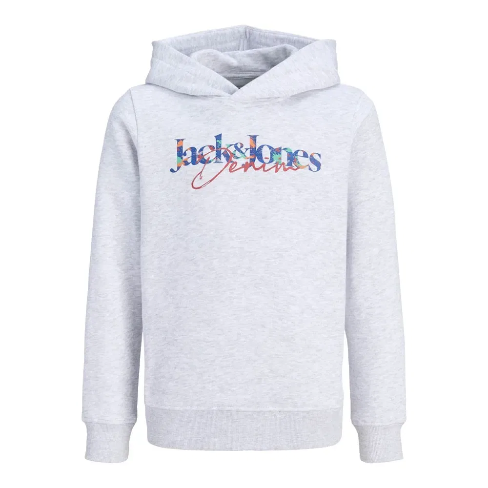 Детское худи с принтом Jack & jones Junior, White — фото 3