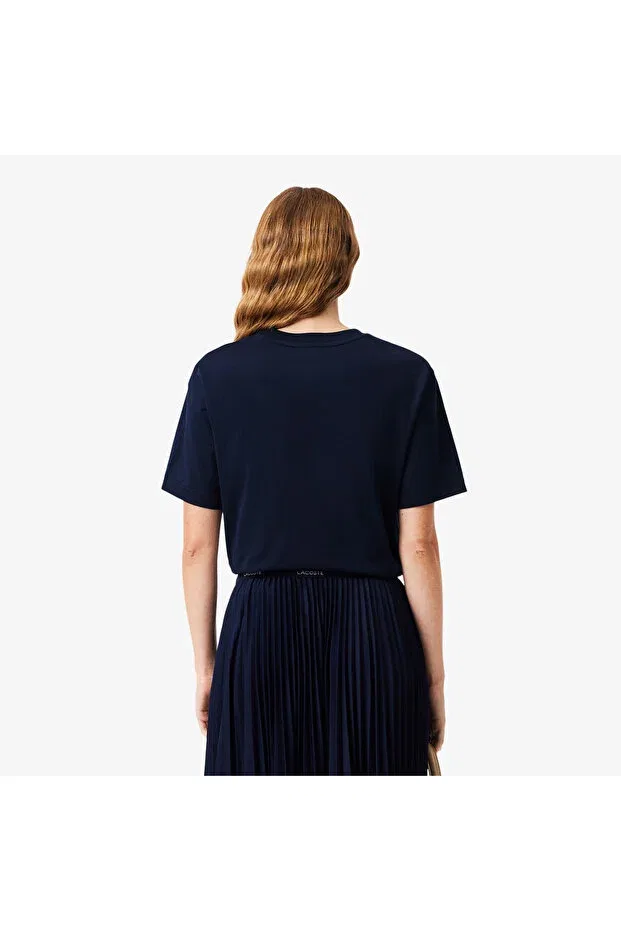 Футболка Lacoste Navy Blue свободного кроя, 100% хлопок — фото 3