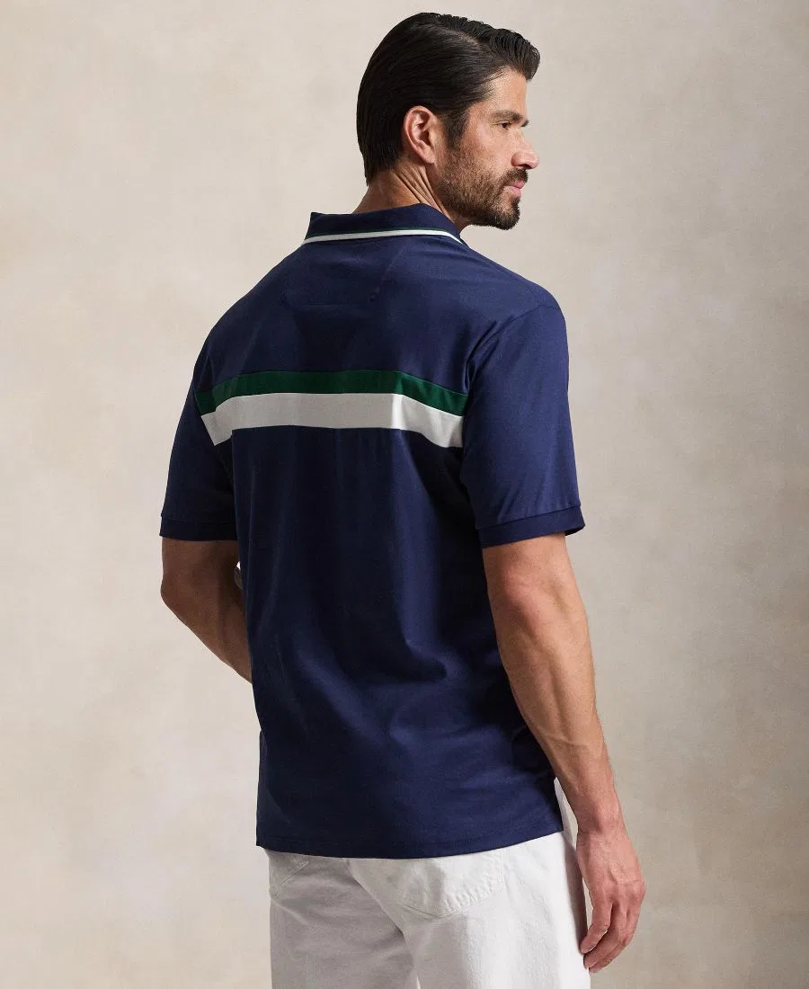 Мужская футболка-поло с коротким рукавом, классический крой, хлопок Polo Ralph Lauren, Newport Navy — фото 4