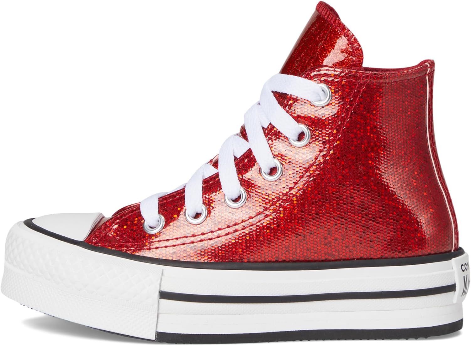 Кроссовки Converse Kids  Chuck Taylor All Star Lift Disco, Wine Red/White/Days Ahead — фото 4