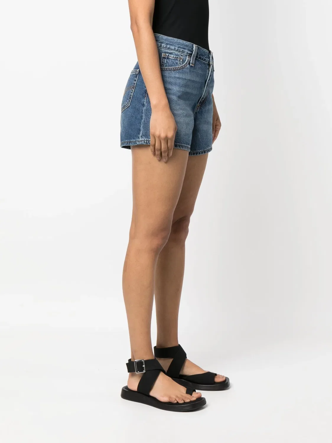 Джинсовые шорты с завышенной талией Levi'S, синий — фото 3
