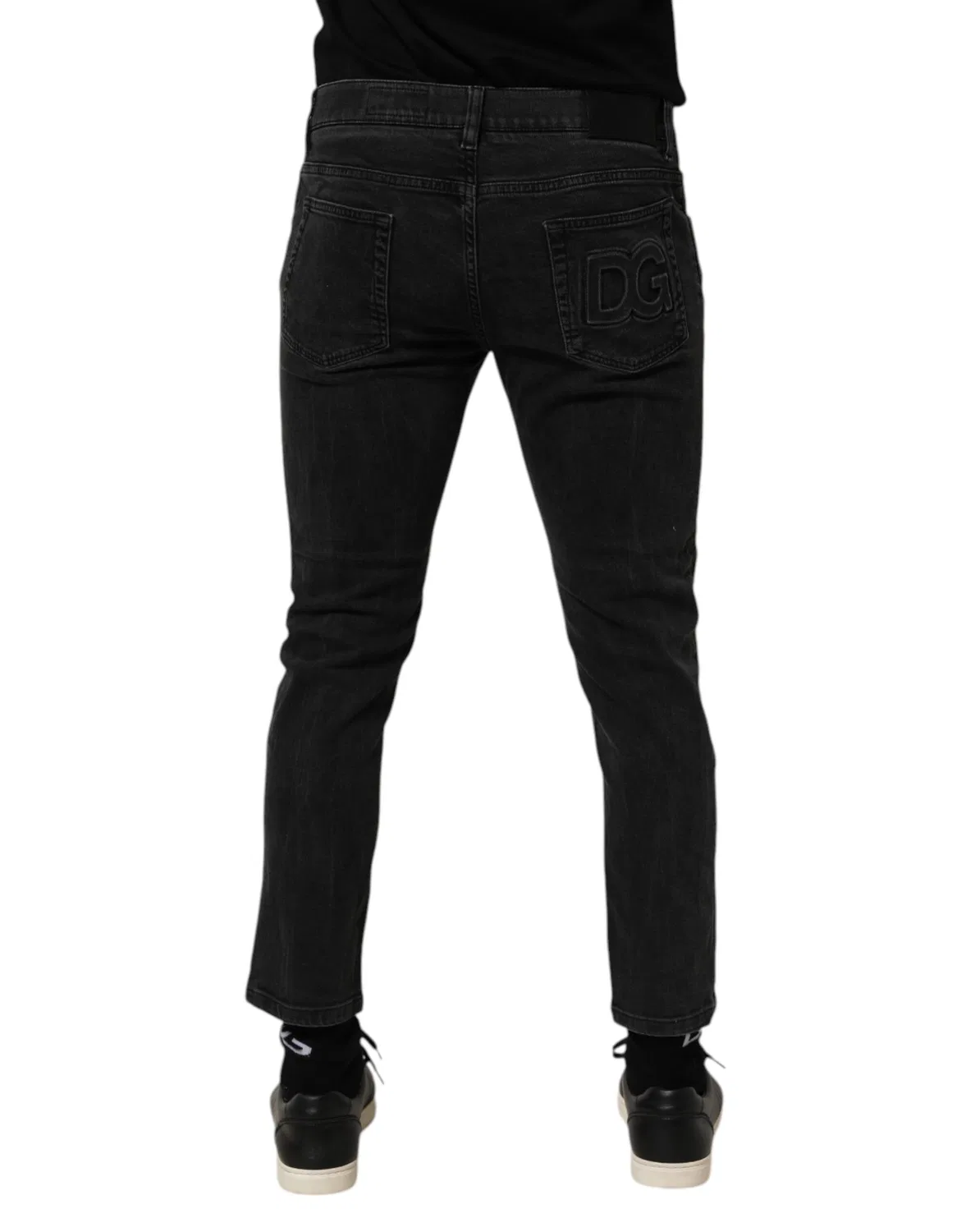 Мужские джинсы-брюки с логотипом Denim Trouser Dolce & Gabbana, Dark Gray — фото 4