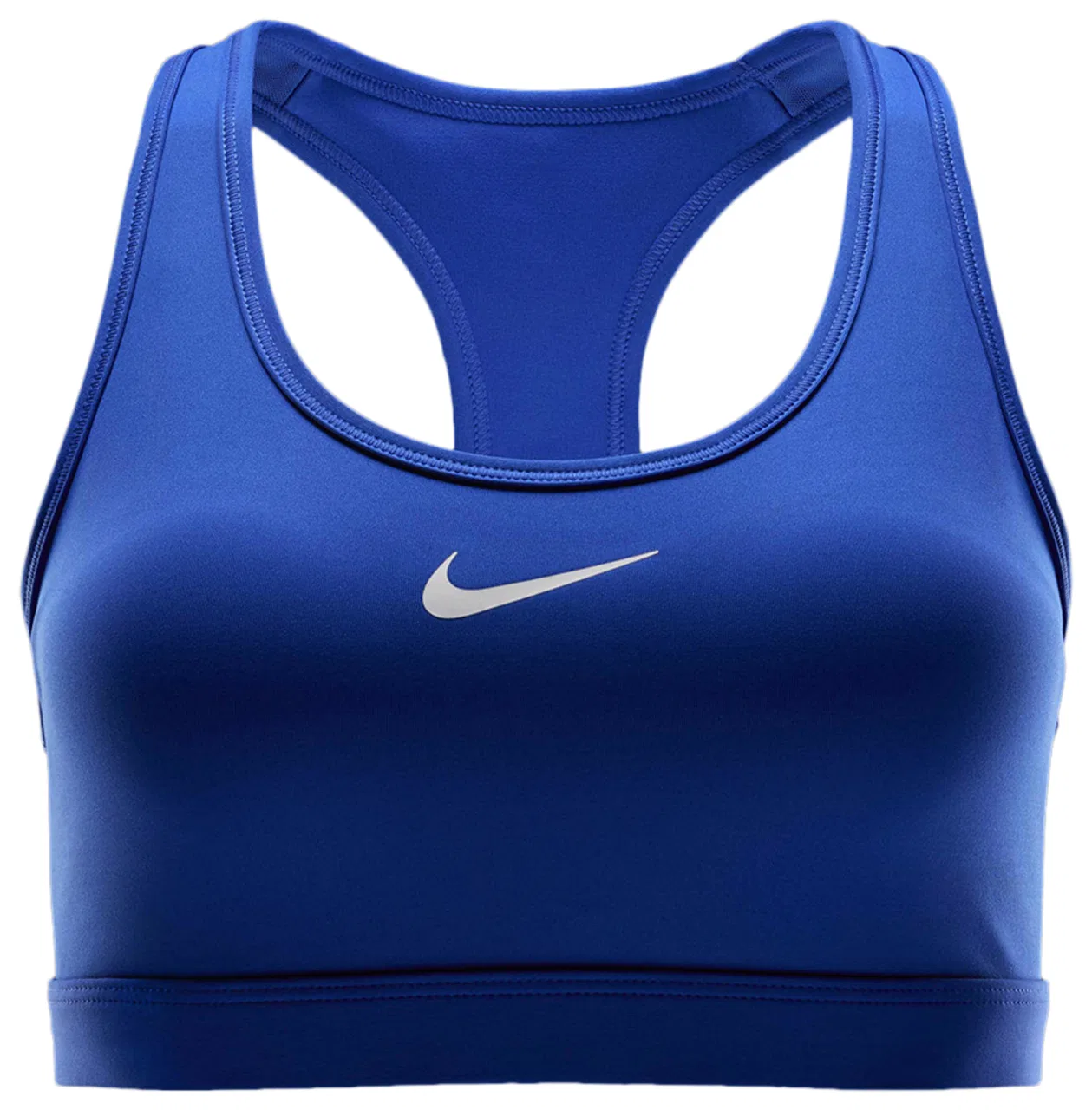 Женский спортивный бюстгальтер средней поддержки Nike Dri-FIT Swoosh, Hyper Royal/White — фото 4