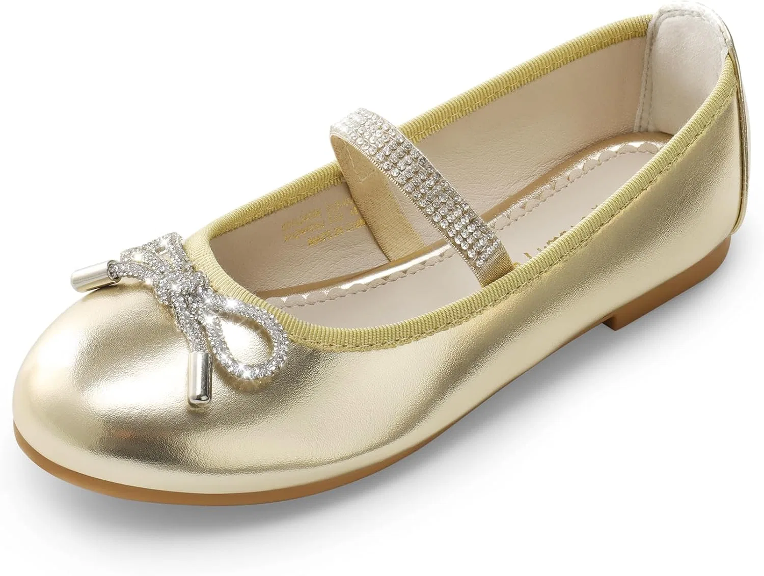 Детские балетки для девочек с цветочным принтом DREAM PAIRS, Gold
