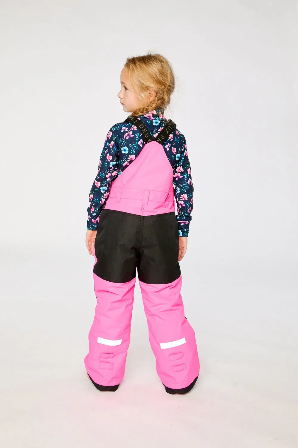 Детский зимний комбинезон-штаны с регулируемыми лямками Play Overall Deux par Deux, Bright Pink — фото 4