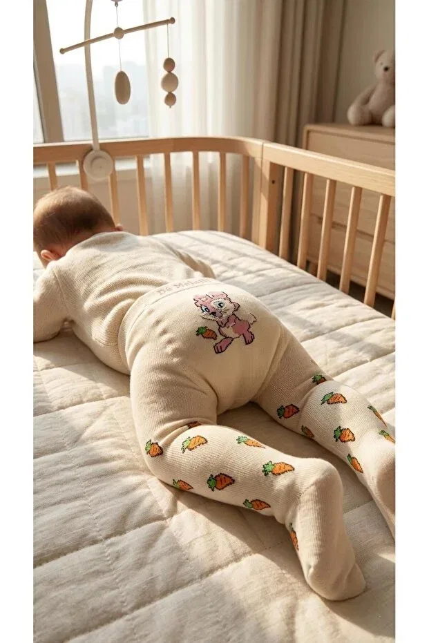 Детские колготки для девочек хлопковые комплект 2 шт. Miniday Baby, Beige