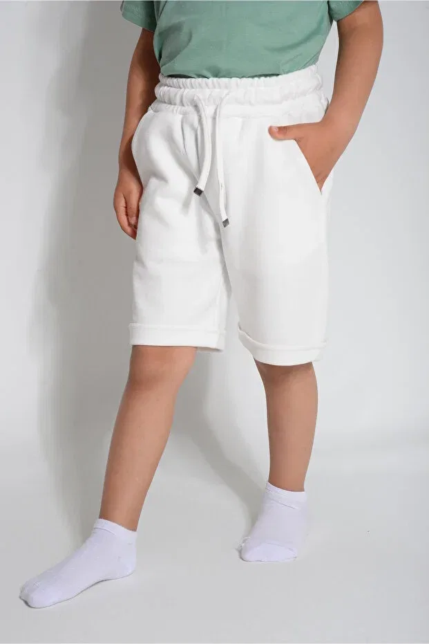 Детские шорты для мальчиков хлопковые Lakos Pique Kidspitircik, White