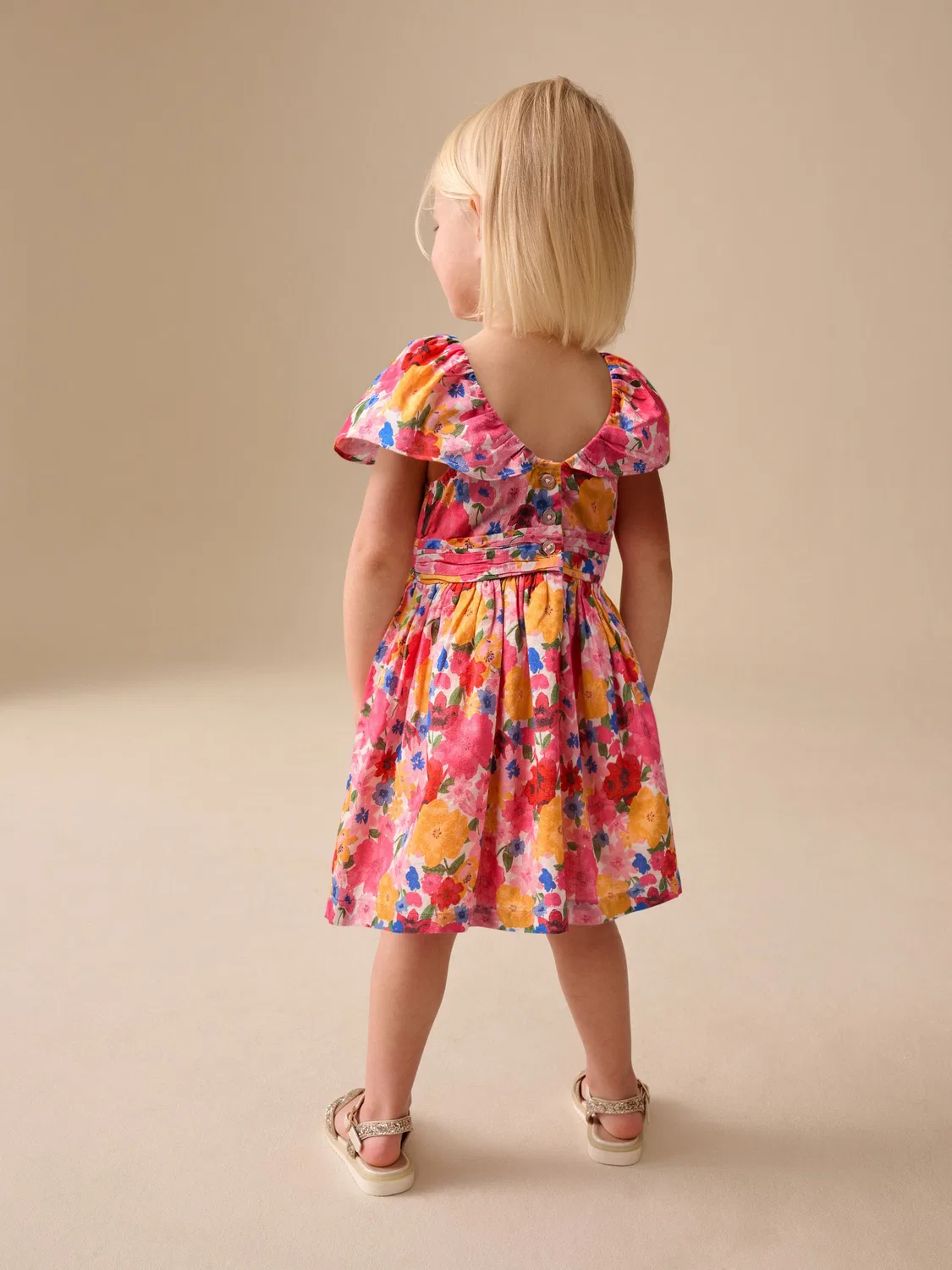 Платье с ангельскими рукавами, Multi Bright Print Next, мультиколор — фото 2