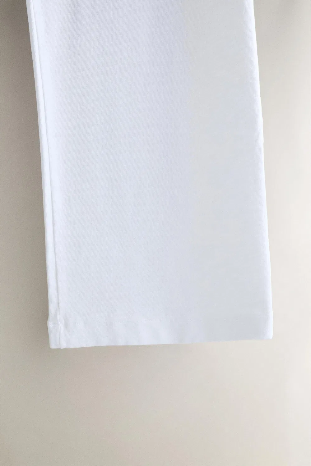 Хлопковые брюки с широкими штанинами ZARA, White — фото 3