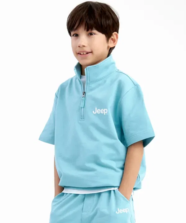 Футболка с круглым вырезом, Mountain, Jeep Kids, белый
