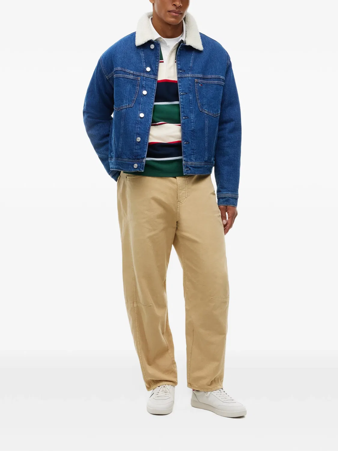 Джинсовая куртка с тедди-воротником Tommy Hilfiger, синий — фото 3