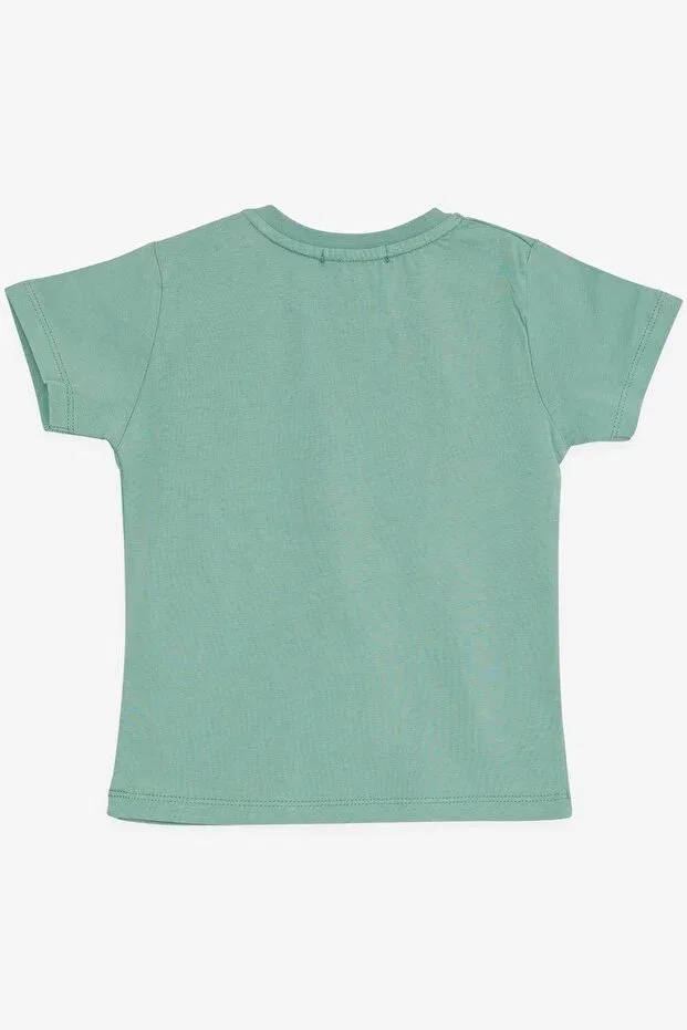 Детская футболка с принтом Pop Corn Printed Breeze, Mint Green — фото 2