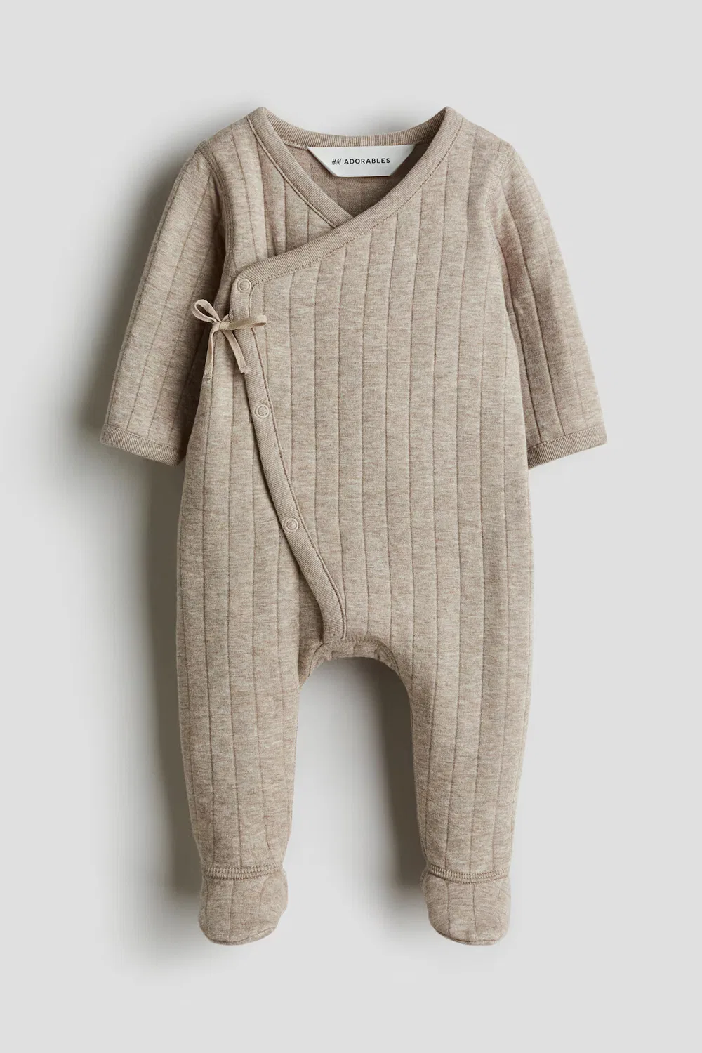 Стеганый трикотажный комбинезон H&M, Beige