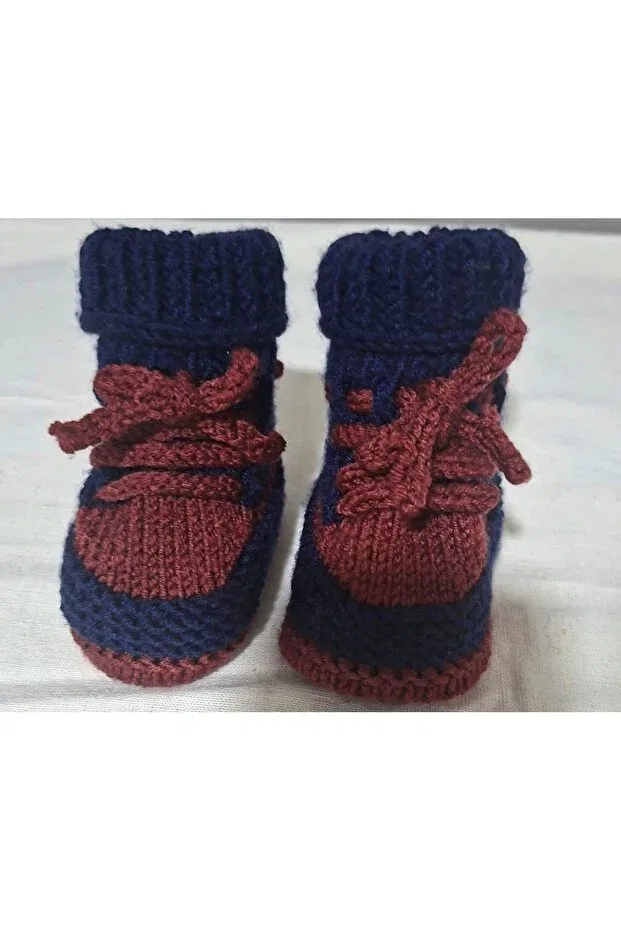 Детские пинетки для мальчиков вязаные Minohouse, Navy Blue