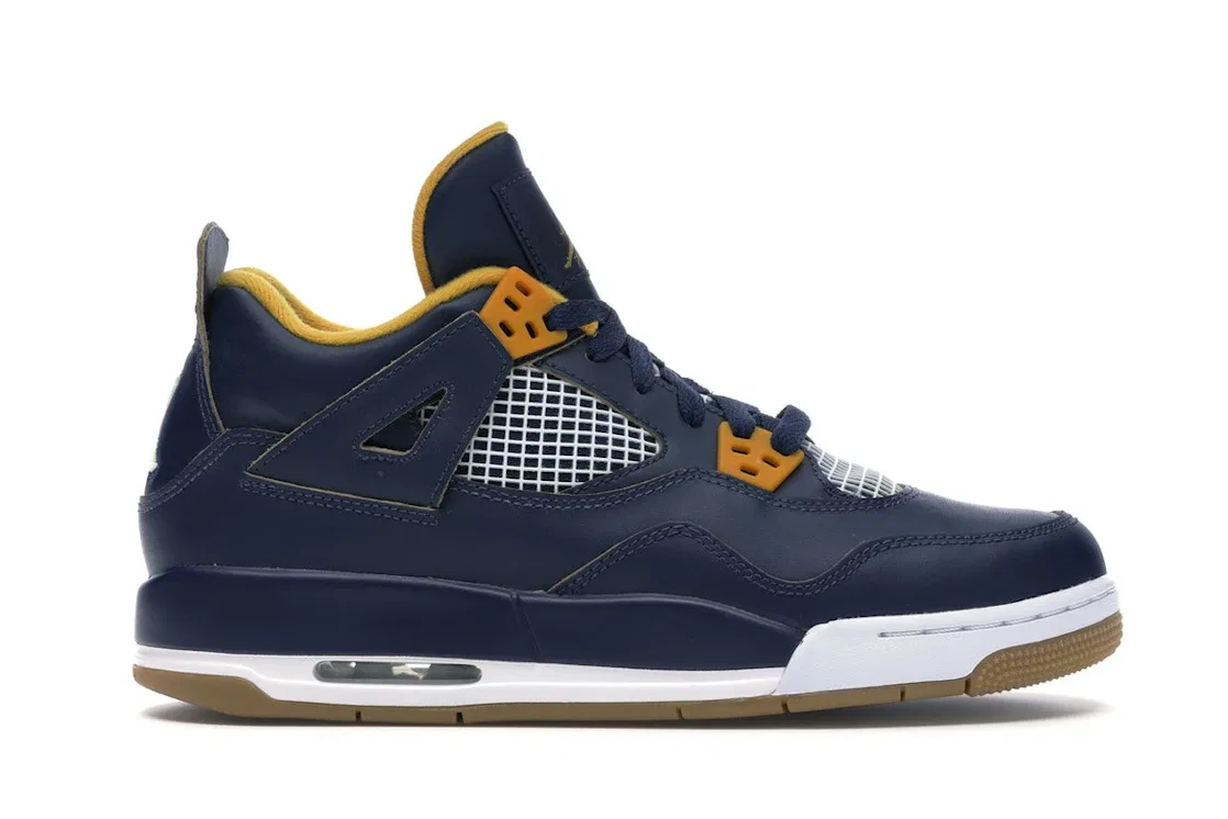 Детские кроссовки Lifestyle Jordan 4 Retro Dunk From Above Jordan, Midnight Navy/Metallic Gold-Gold Leaf-White
