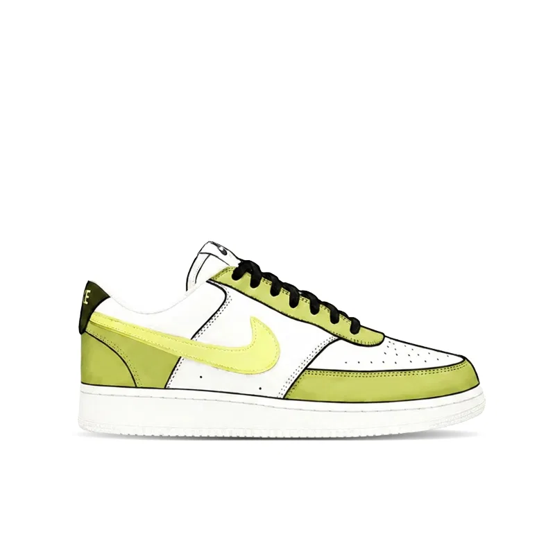 Детские кроссовки с принтом Nike Court Vision 1, Yellow Green — фото 3