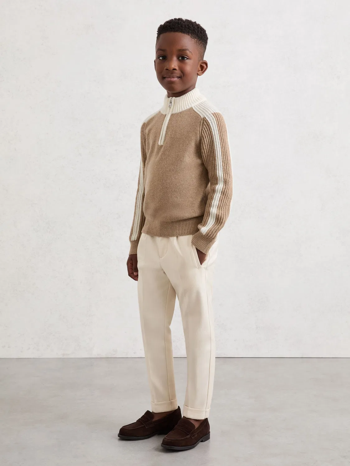 Брюки чинос slim-fit Reiss Brighton, цвет Off White